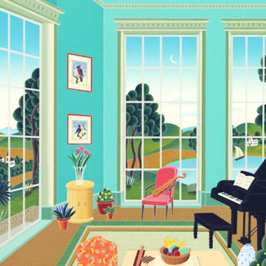 トーマス・マックナイトの絵画作品　タイトルは、ストックブリッジ